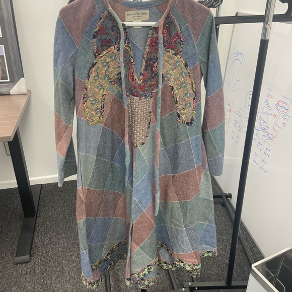 Vintage 1980s Patchwork Koos Van Den Akken New York Dress - Small - Picture 4 of 12